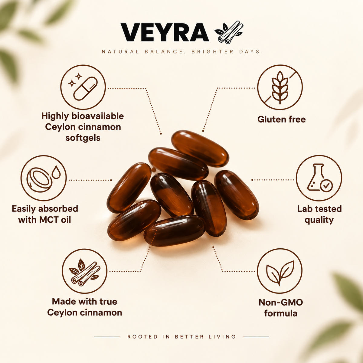 Ceylon Cinnamon 7200mg equivalent with MCT Oil